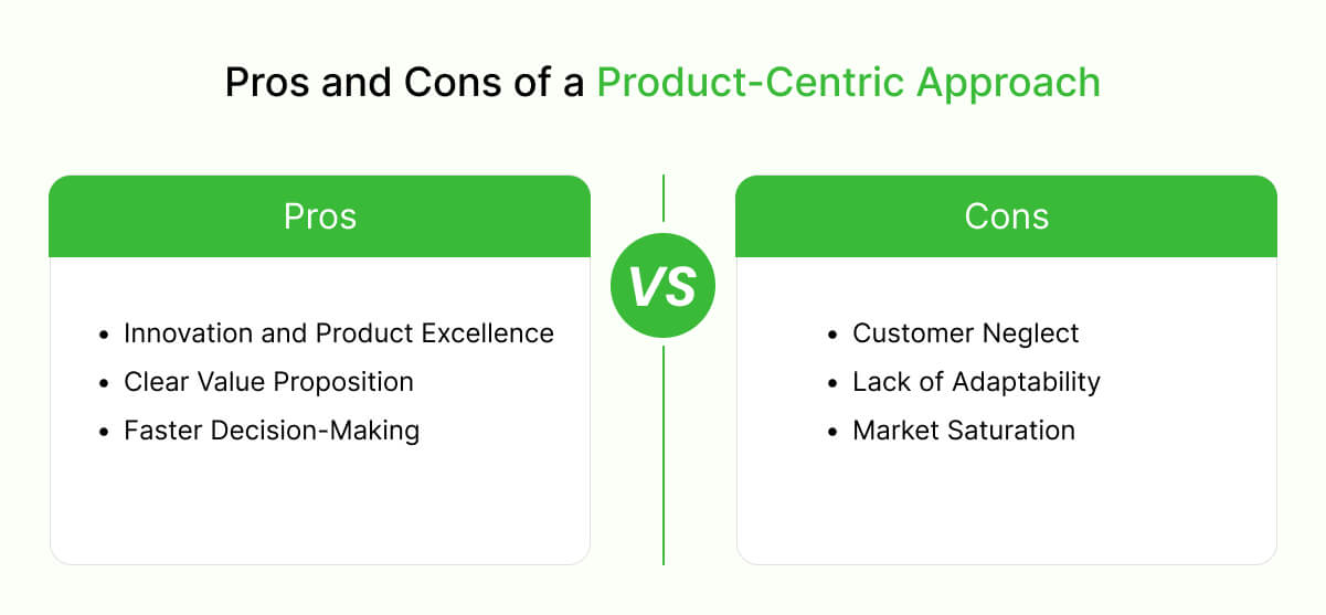 pros and cons of product centric approach